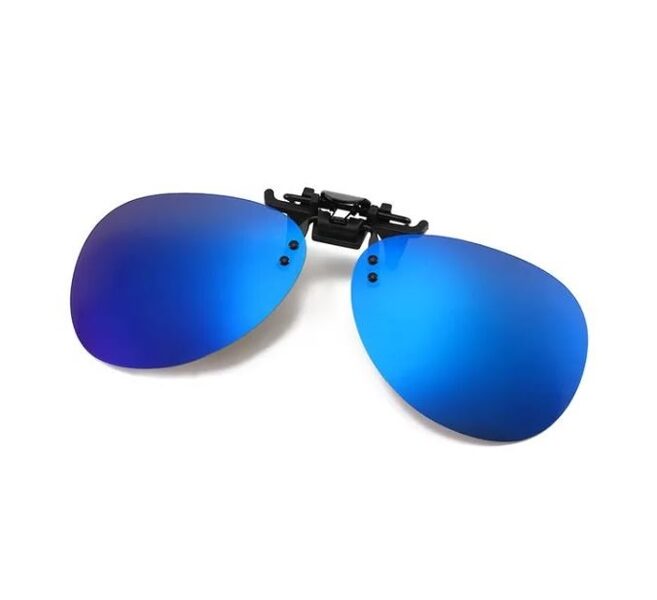Saulesbrilles Polarizētas "POLICE" Blue/Mirror, pieliekamas, Saulesbriļļu lēcas 
